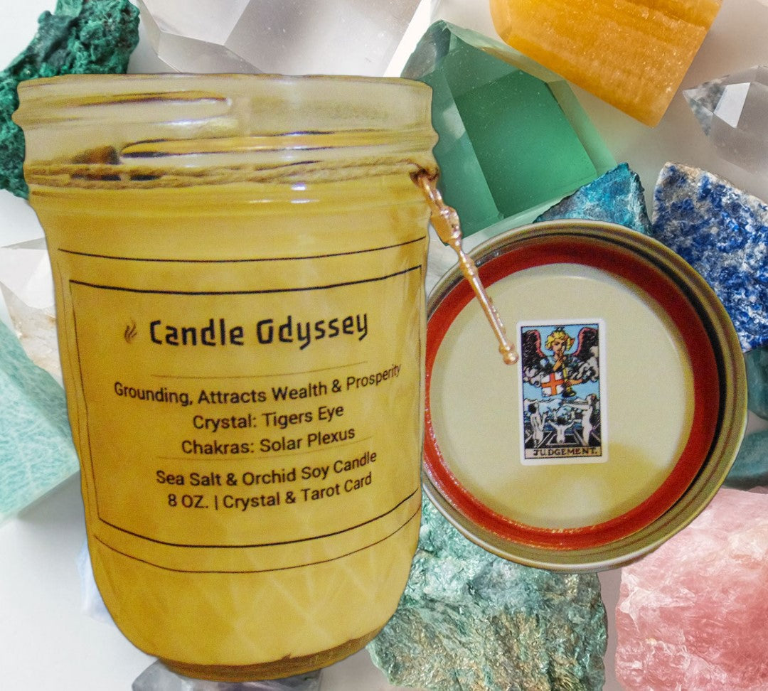 Sea Salt & Orchid Scented Soy Hand Poured Candle